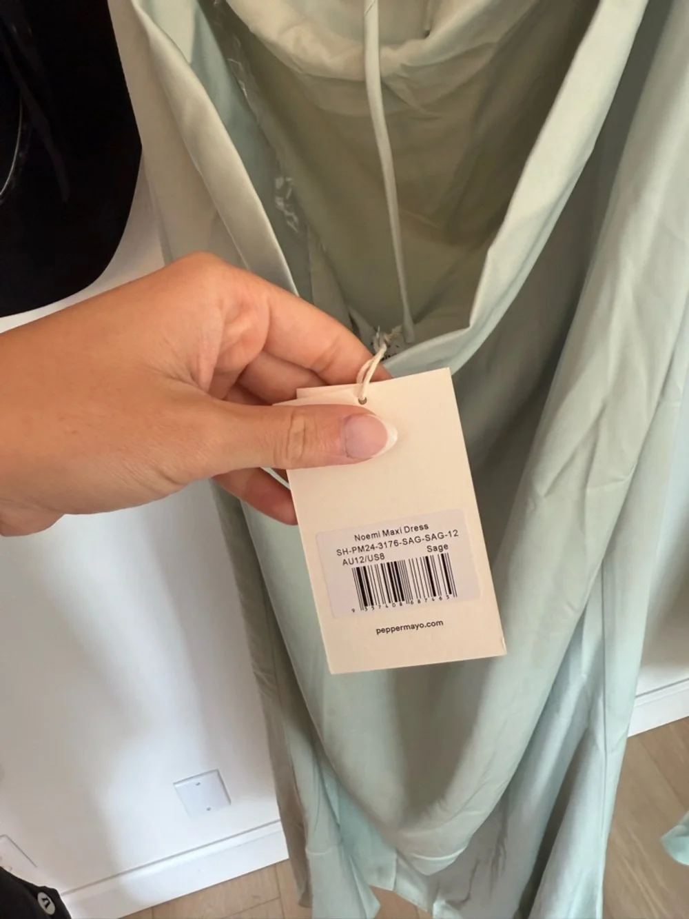 PEPPERMAYO Noemi Maxi Dress in Sage Green - Picture 3 of 3